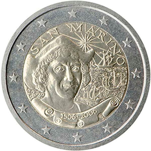 SAC Άγιος Μαρίνος 2 Ευρώ 2006 FDC Κολόμβος καινούργιο