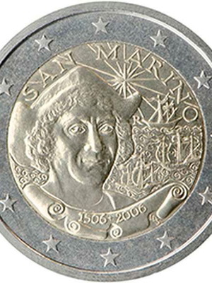 SAC Άγιος Μαρίνος 2 Ευρώ 2006 FDC Κολόμβος καινούργιο