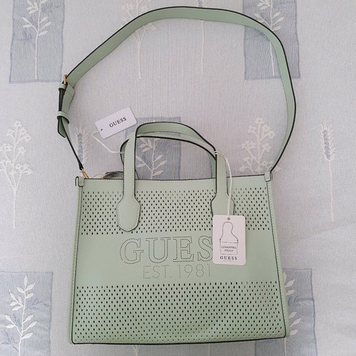 Guess handbag new, mint green with detachable wallet
