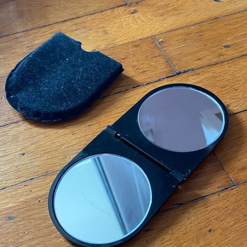 925 Pocket Mirror new with velvet case, women's vintage