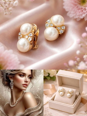 Grosse Christian Dior Vintage Couture Earrings used, gold
