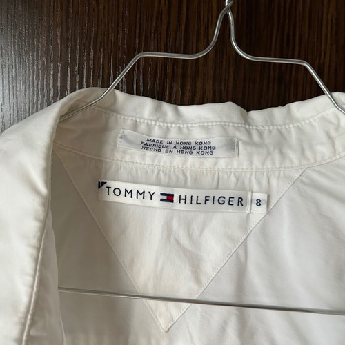 TOMMY HILFIGER, No 8 (S), women's shirt, classic, color white.