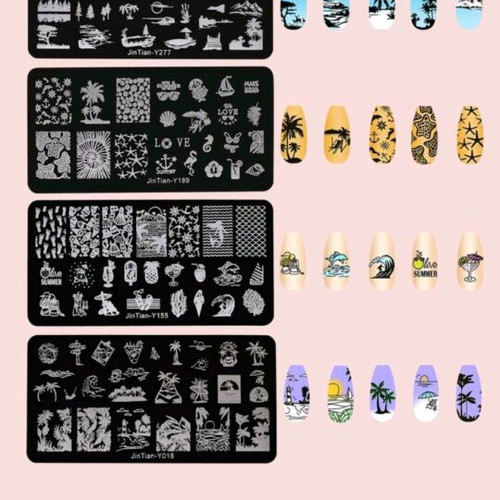Nail stamping plates like new with storage book