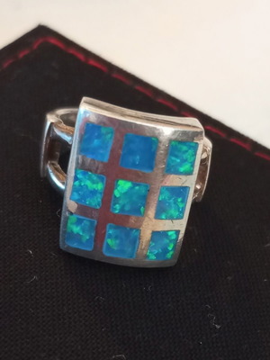 Silver ring 925 with opal like new, size 54