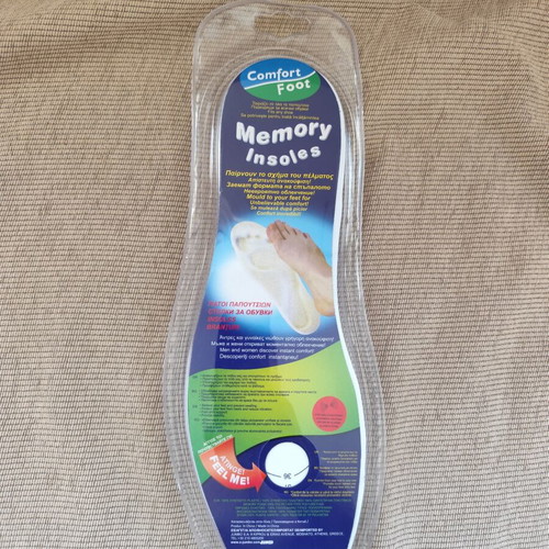 Memory Foam Comfort Foot Insoles new, sizes 36-45