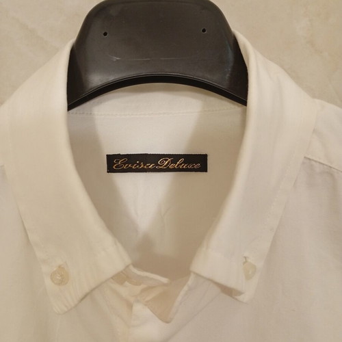 Evisu Deluxe white shirt with cufflinks size L like new