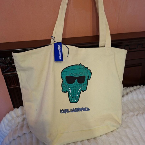 Karl Lagerfeld shoulder bag new, yellow with crocodile design