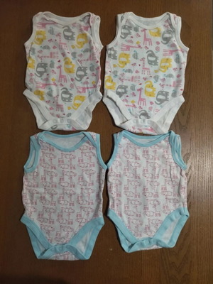 Βρεφικά κορμάκια Mothercare για κορίτσι 3-6 μηνών, σαν καινούργια, 4 τμχ