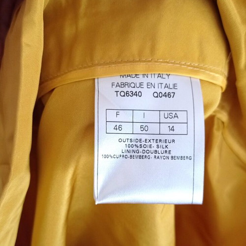 John Galliano yellow silk skirt new, L/XL