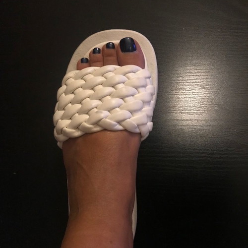 Flip flops used, size 38, white