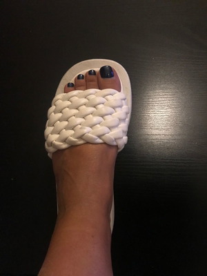 Flip flops used, size 38, white