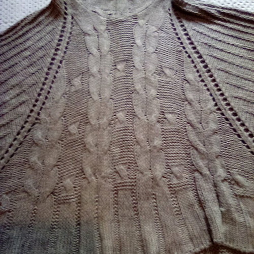 Paranoia asymmetrical sweater used, size L, brown