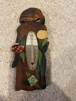 Vintage decorative wall thermometer used