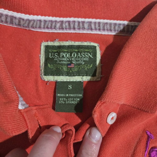 U.S. Polo Assn. Polo Shirt orange used, size S