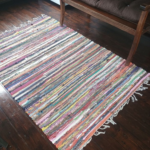 Cotton rug multicolored new 190x120