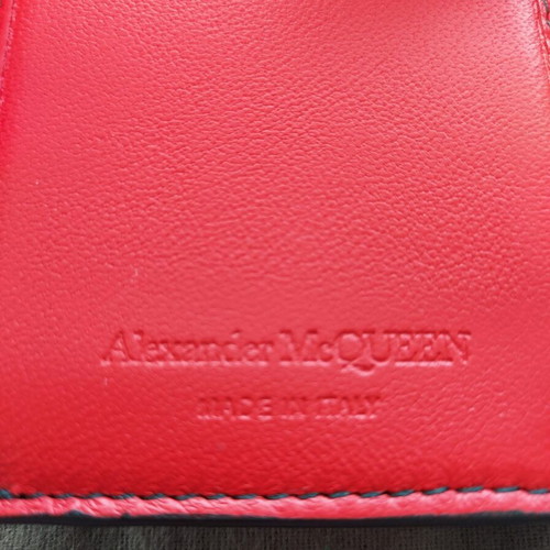 Alexander McQueen wallet like new, hand-painted leather, colorful