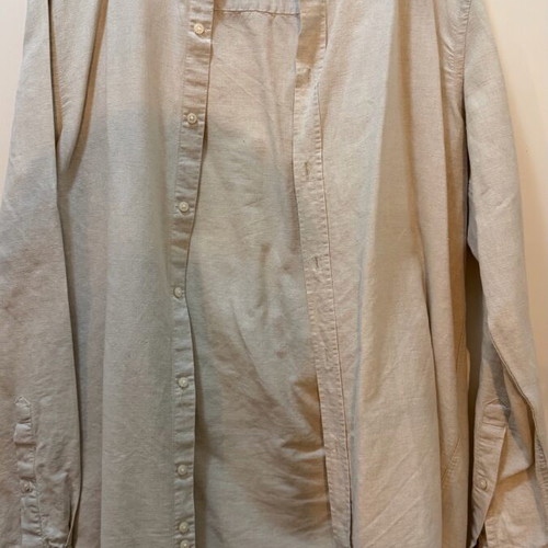 Linen beige Zara shirt used, size L