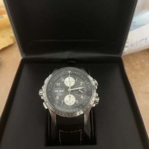 Ρολόι Hamilton Khaki X Wind μεταχειρισμένο, αυτόματο pilot style, μαύρο