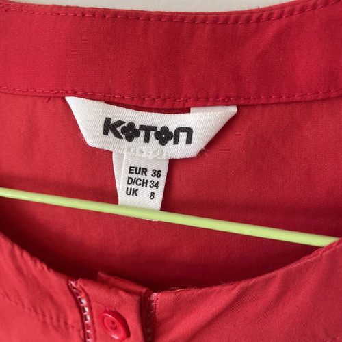 Koton summer blouse 100% cotton new, red, size S