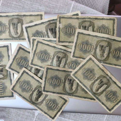 1000 Drachmae Banknotes 1942 Like New, Set of 11