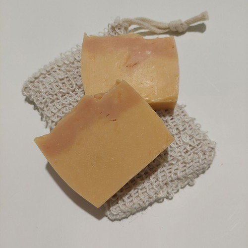 Handmade watermelon soap with gift loofah pouch