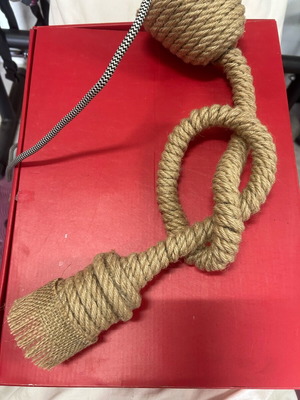Hand made lamp with rope new