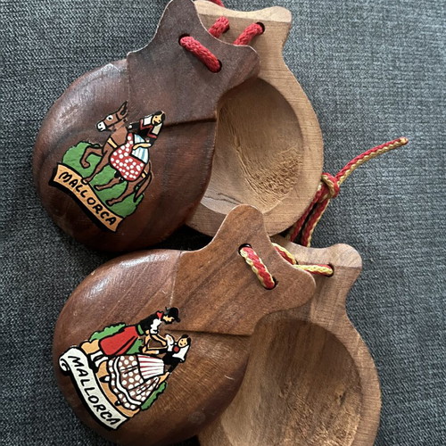 Spanish Castanets from Mallorca like new, wood, decorative