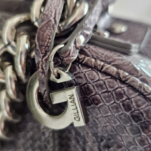 Gillian handbag like new, gray, faux leather