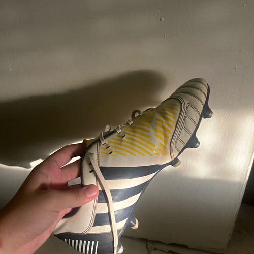 Adidas Predator LZ TRX FG football shoes white, dark blue, like new