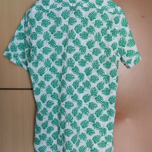 U.S. Polo Assn. short-sleeve shirt like new, white and green