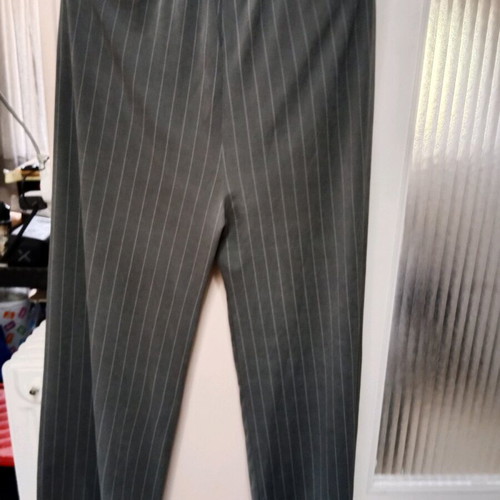 Women's pants used, summer striped gray olive size L