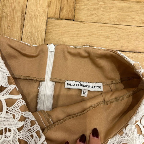 Lace set Tania Christoforatou collection new, white, 3 pieces