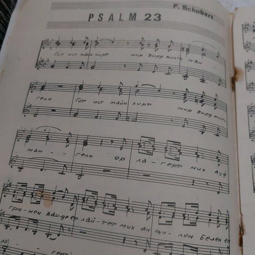 Franz Schubert musical works used, set of 7 pieces