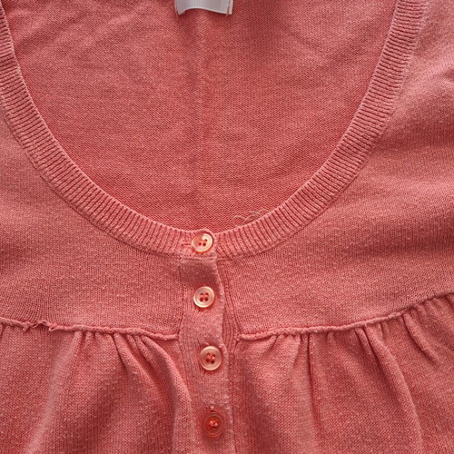 La Redoute Collections long-sleeve coral cotton sweater, XS