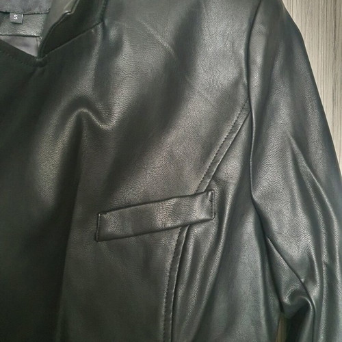 Vegan leather jacket new, black, size S