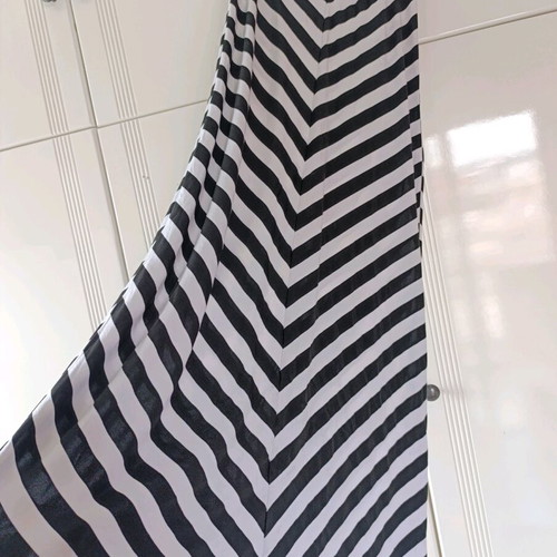 Maxi striped skirt like new, black and white