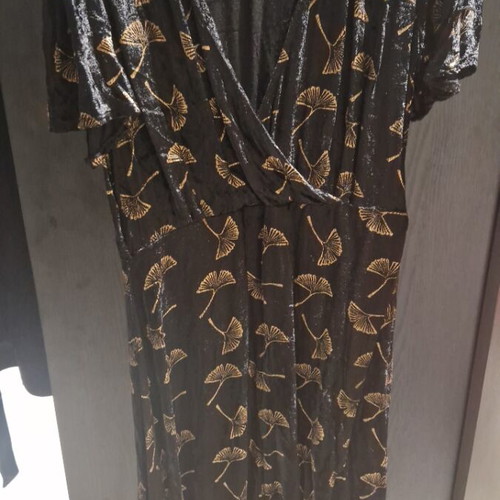 Velvet dress Attrativo A.L.E. like new, black with gold details