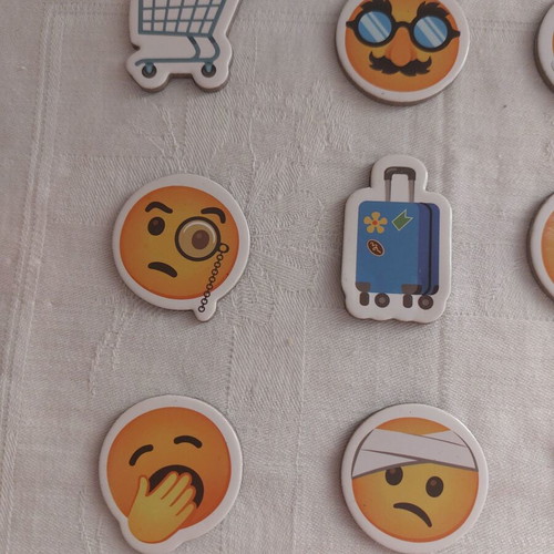 Emoji Face Magnets set of 14 new