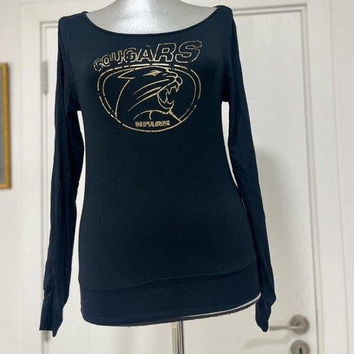 Killah Y2k Miss Sixty Cougars top used, size small, black and multicolor
