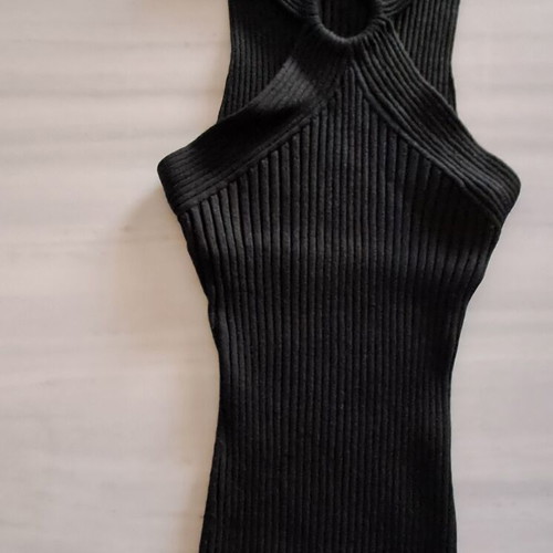 Derhy black rip blouse small like new, excellent quality