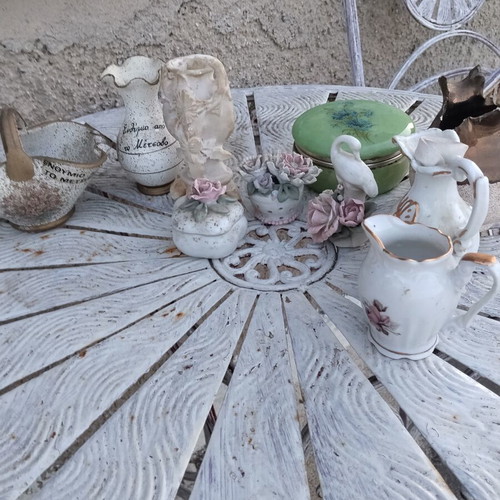 Vintage decorative items and collectibles used, set of 9 pieces