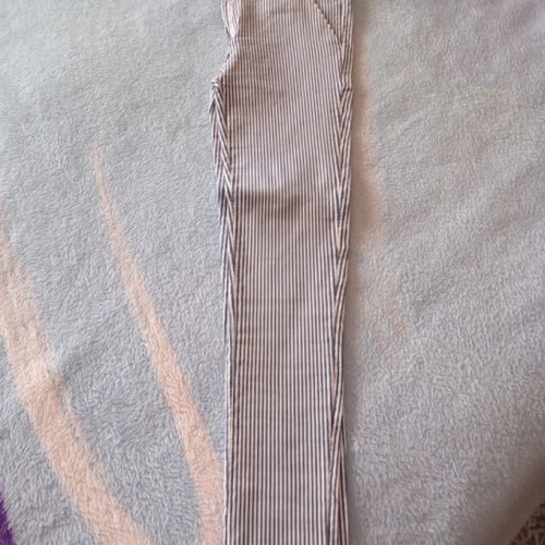 Women's pants like new, size S, white and blue