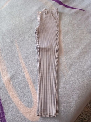 Women's pants like new, size S, white and blue