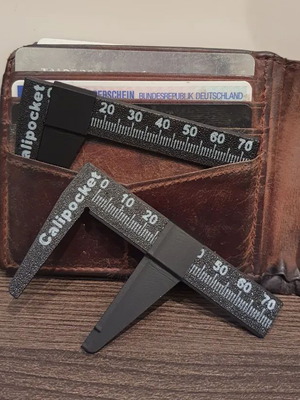 Mini caliper wallet size made to order, precise measurement
