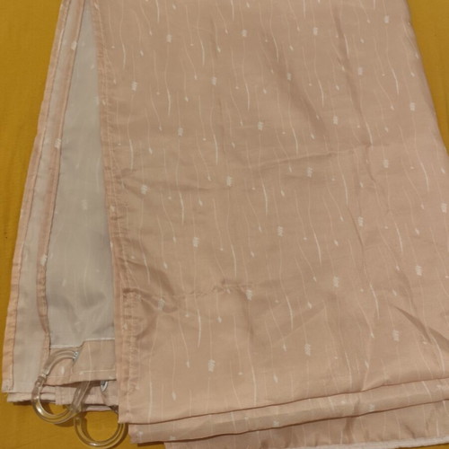 Shower curtain used with rings in powder pink shade 1.50 x 2.00 m