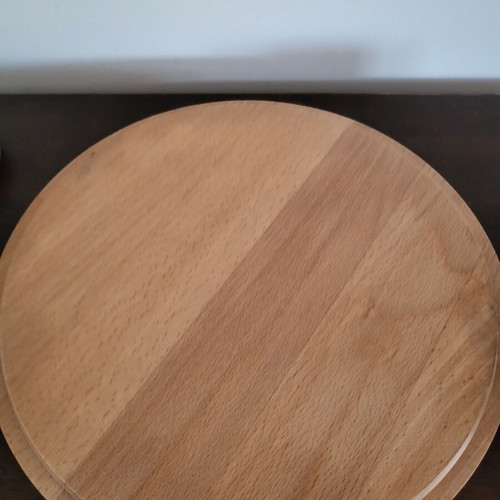 Masterchef collector's tray with 3 porcelain bowls and wood disk new