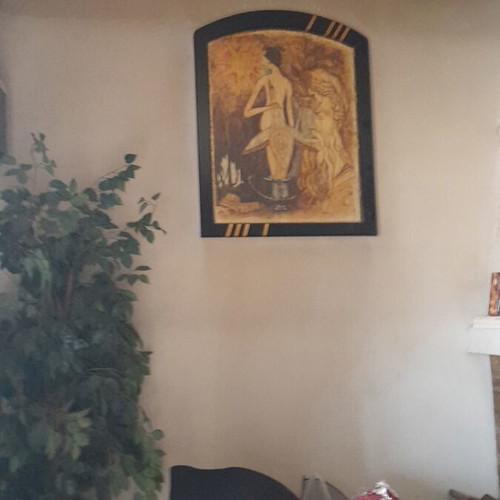Triptych artwork oil painting by living artist, like new