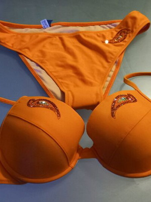 Swimsuit new made in Greece XL, multicolor orange