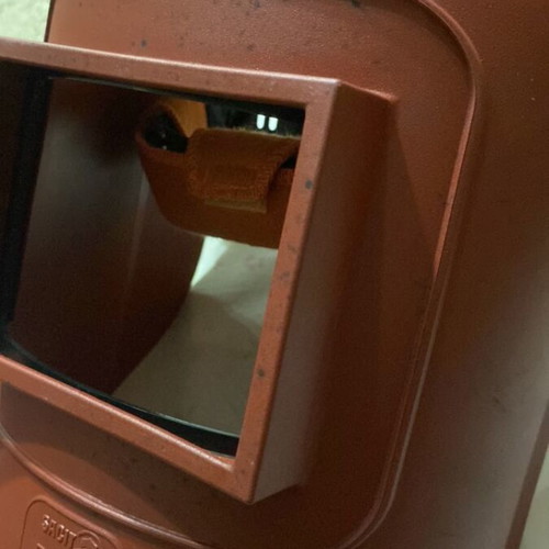 Welding mask used with 3 clear and 2 black lenses