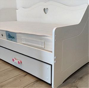 Παιδικό κρεβάτι καναπέ με στρώμα 160x80 και αποθηκευτικό χώρο,  €160